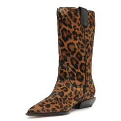 Ashley Hair Calf Bootie in Leopard