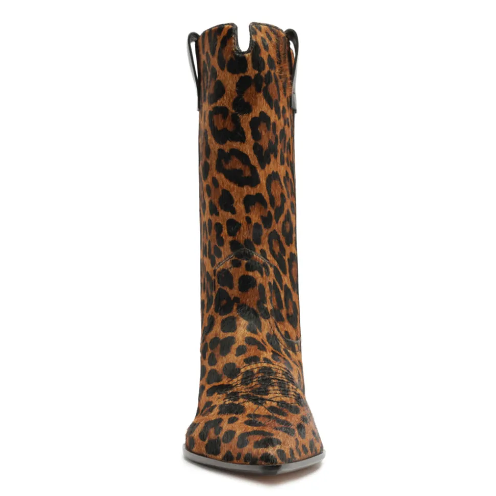 Ashley Hair Calf Bootie in Leopard