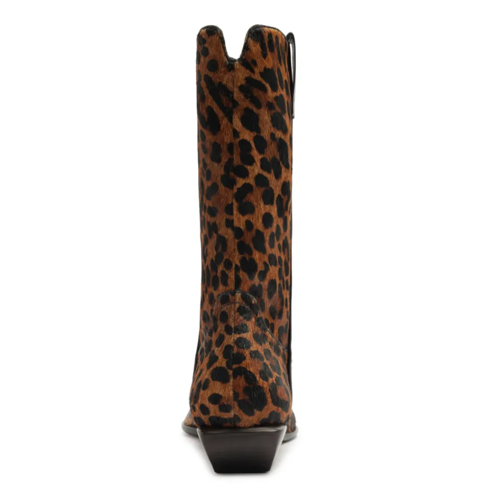 Ashley Hair Calf Bootie in Leopard