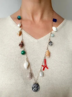 Athena Medal Charm Necklace