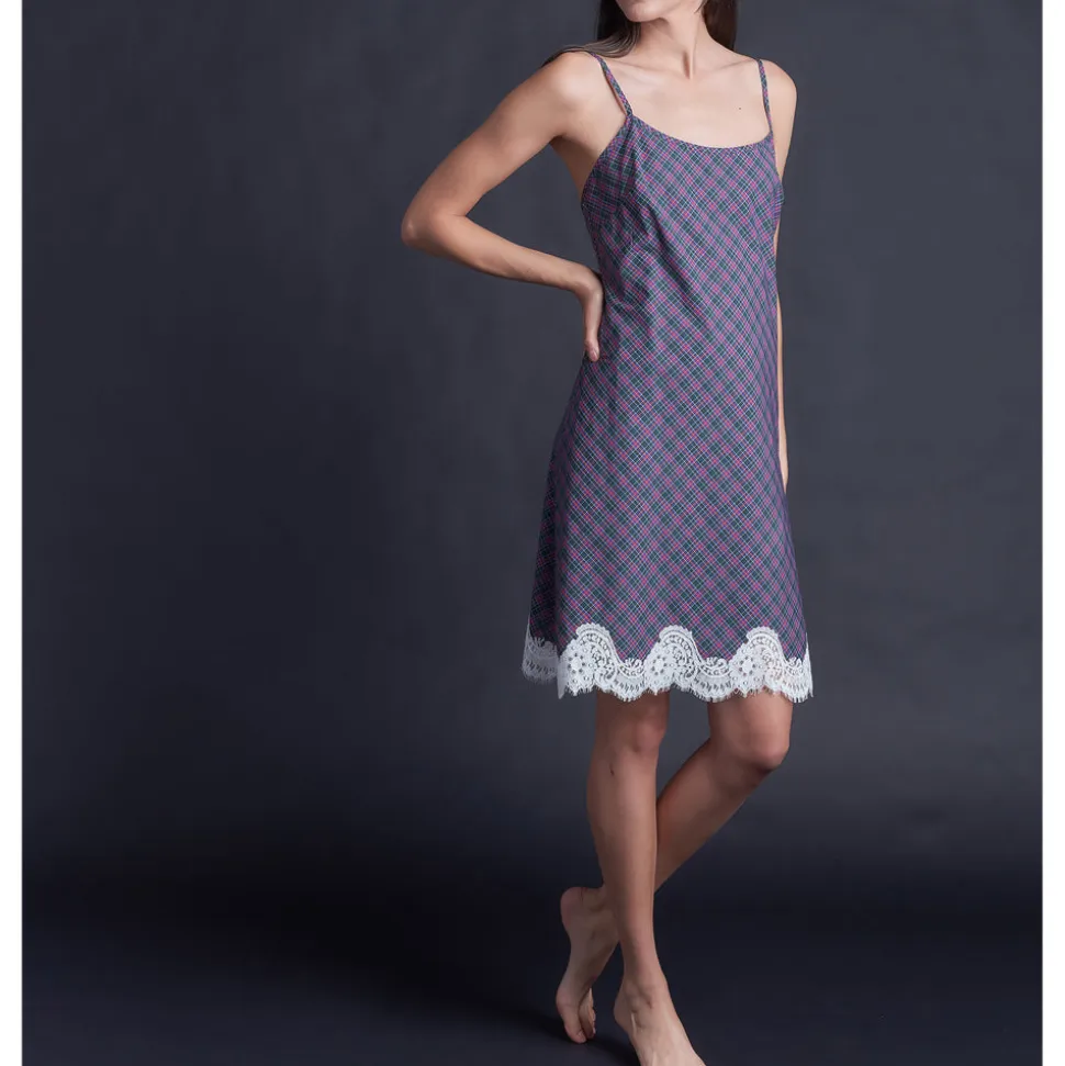 Athena Slip in Purple Cotton