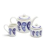 Athenee Peacock Two Tone Blue Tea Set