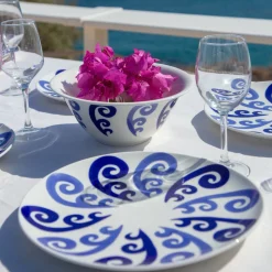 Athenee Two Tone Blue Peacock Charger Plate