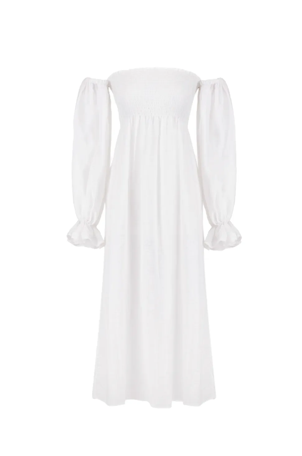 Atlanta Linen Dress in White