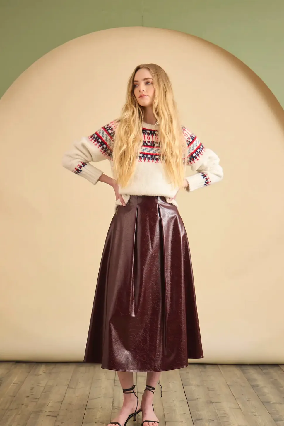 Atlyn Skirt in Oxblood