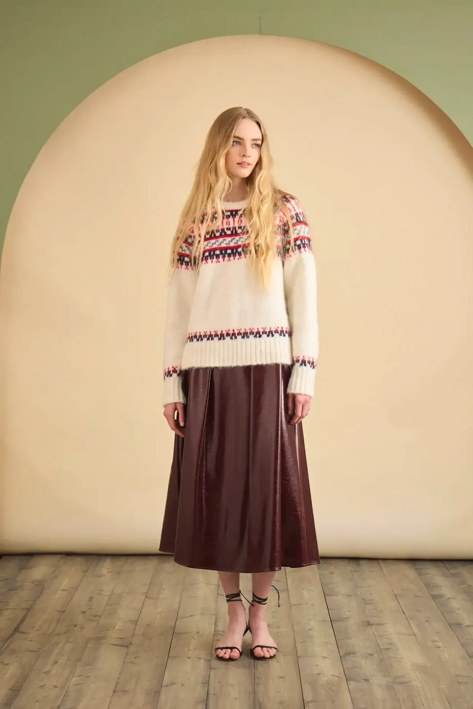 Atlyn Skirt in Oxblood