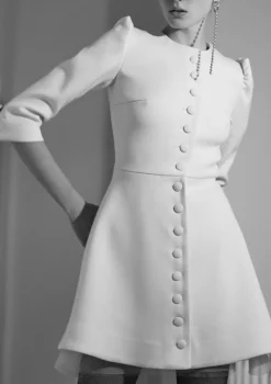 Audrey Button Mini Dress