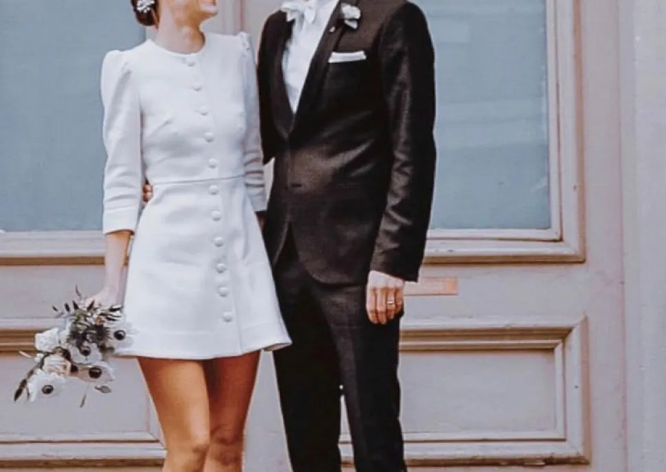Audrey Button Mini Dress