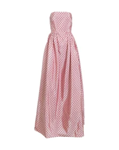 Audrey Gown in Rose Quartz & Noir Multi