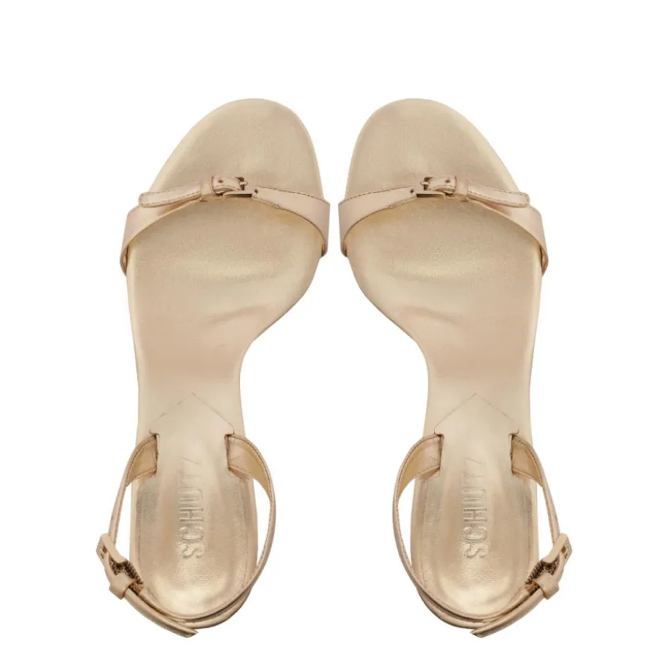 Aurora Sling Mid Metallic Sandal in Platina