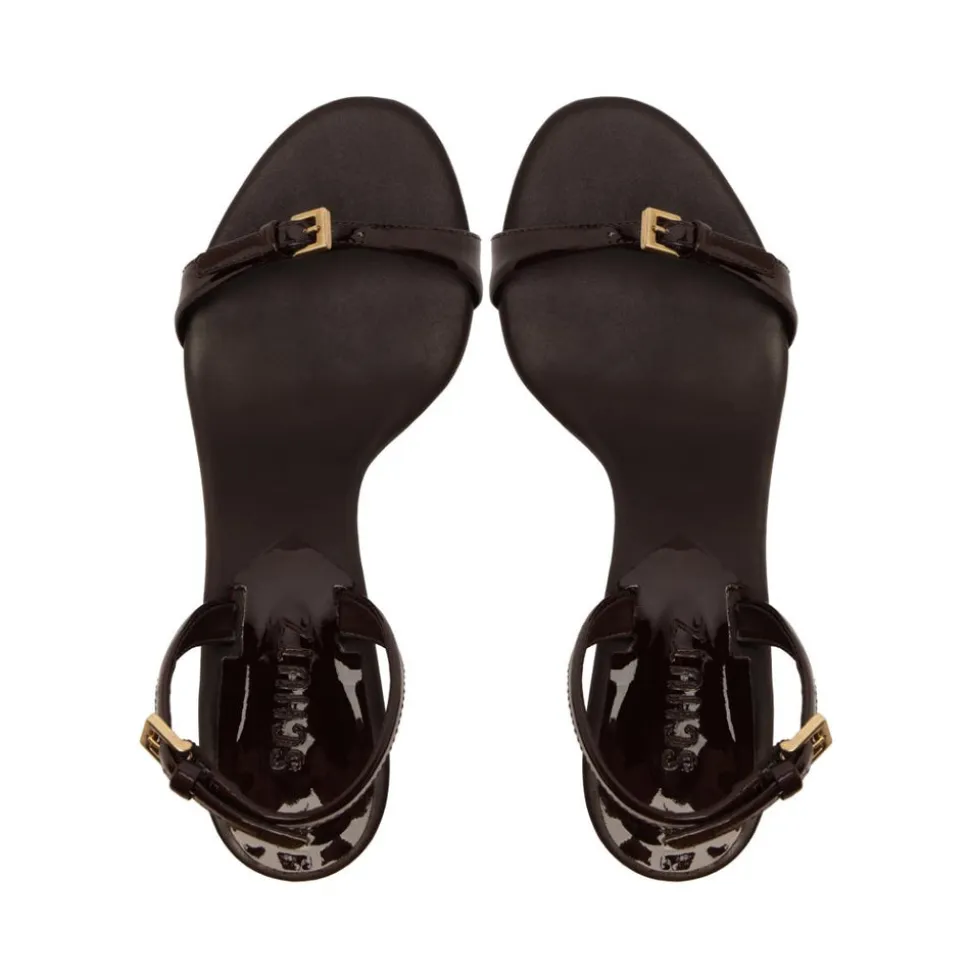 Aurora Sling Mid Patent Sandal in Maplewood