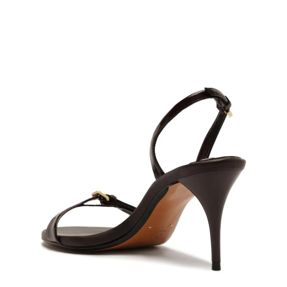 Aurora Sling Mid Patent Sandal in Maplewood