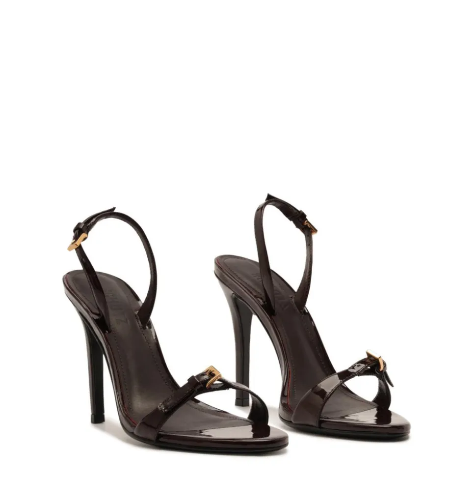 Aurora Sling Patent Sandal in Maplewood