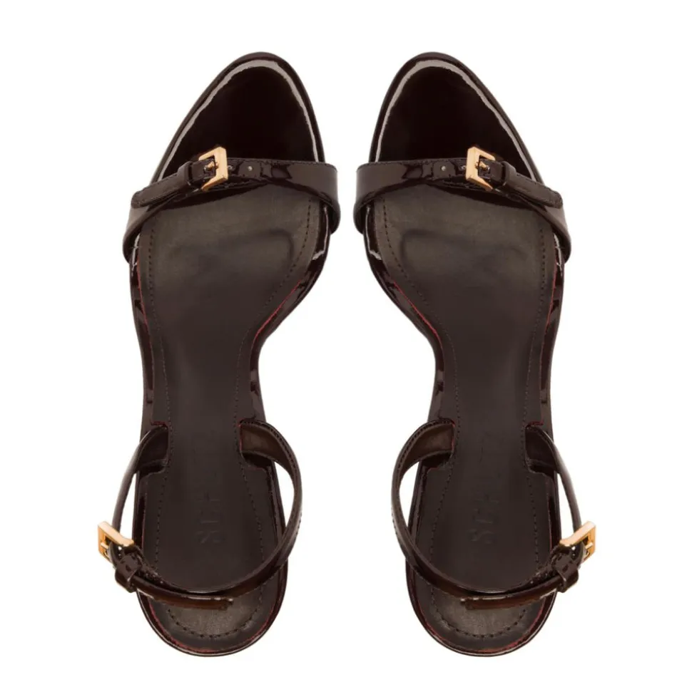 Aurora Sling Patent Sandal in Maplewood