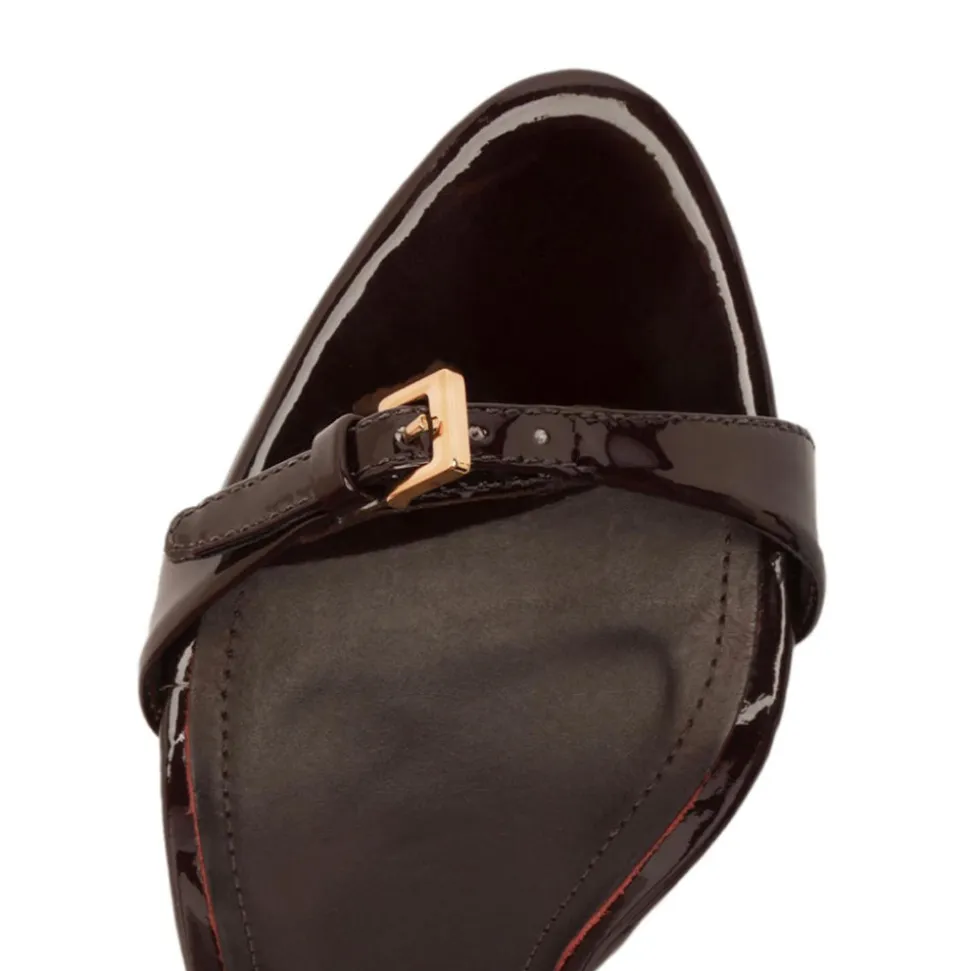 Aurora Sling Patent Sandal in Maplewood