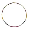 Autumn Shaded Sapphire Heishi Necklace