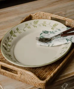 Ava Oval Platter in Green