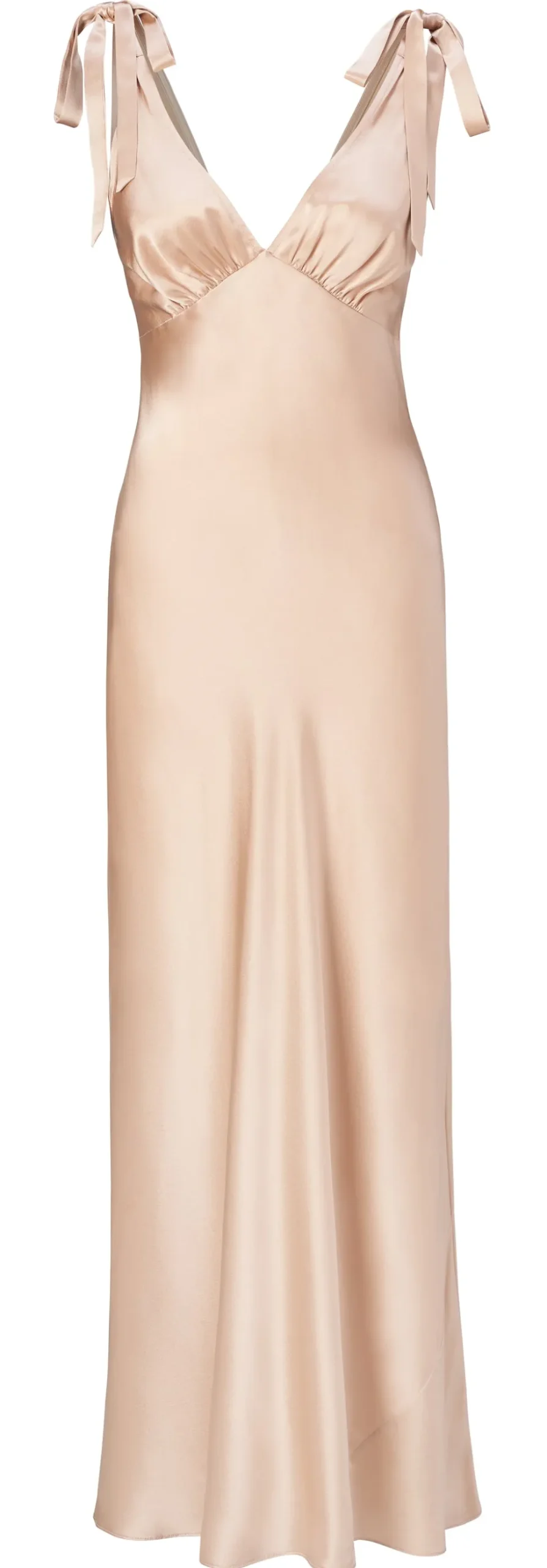 Ava Vintage Blush Silk Slip Dress