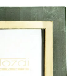 Aventurine Green and Gold Photo Frame Includes, Set of 2