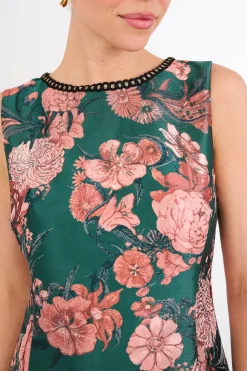 Avery Dress in Forest Mum Jacquard