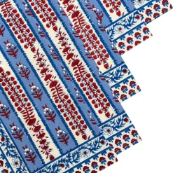 Avignon Napkins Red & Blue, Set of 6