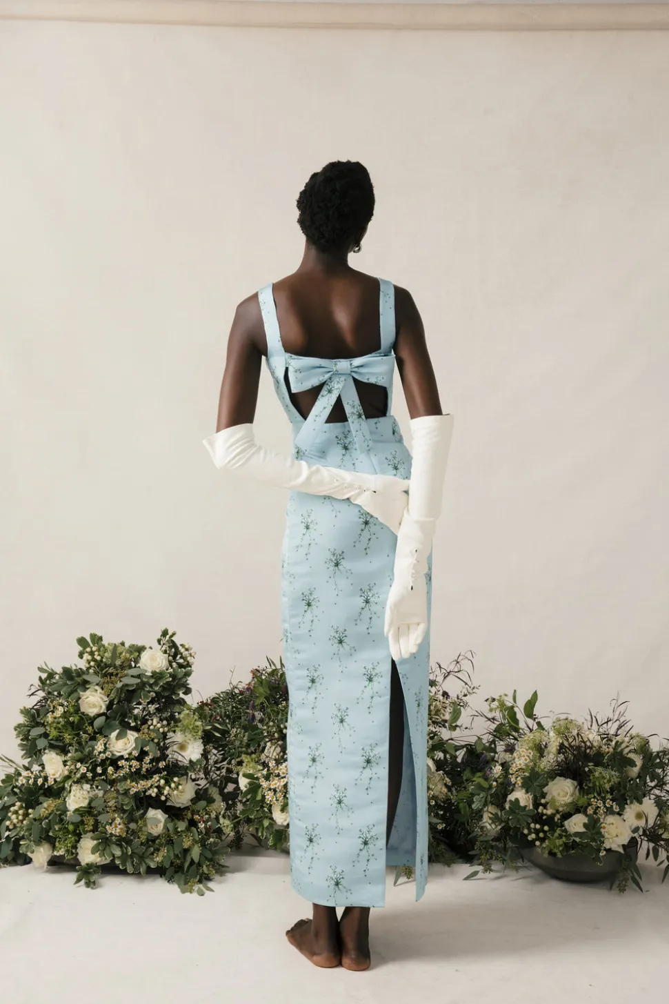 Ayak Dress in Blue Wildflower