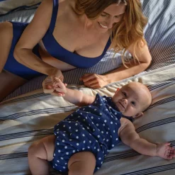 Baby Atlantic Dot Scalloped Bubble Romper