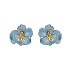 Baby Blue Rose Studs