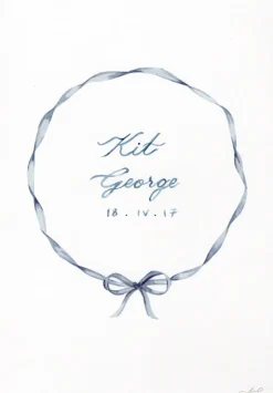 Baby Bow Print in Lake Blue
