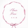 Baby Bow Print in Shell Pink