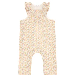 Baby Girls Marigold Floral Overalls