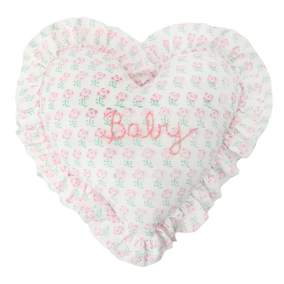 Baby Heart Ruffle Pillow