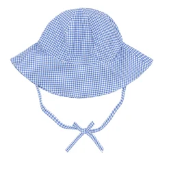 Baby Sky Blue Gingham Sun Hat