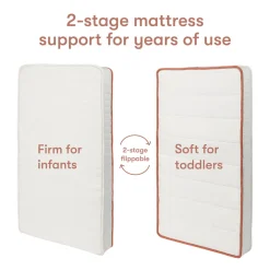 babyletto x Avocado Dual-stage, Organic & Non-Toxic Crib Mattress in White