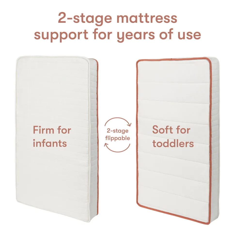babyletto x Avocado Dual-stage, Organic & Non-Toxic Crib Mattress in White