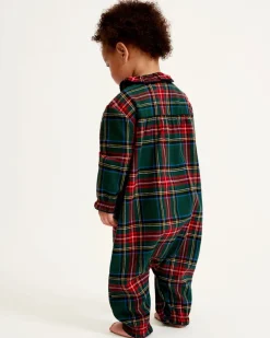 Baby's Brushed Twill Madeline Romper in Kensington Tartan
