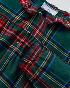 Baby's Brushed Twill Madeline Romper in Kensington Tartan
