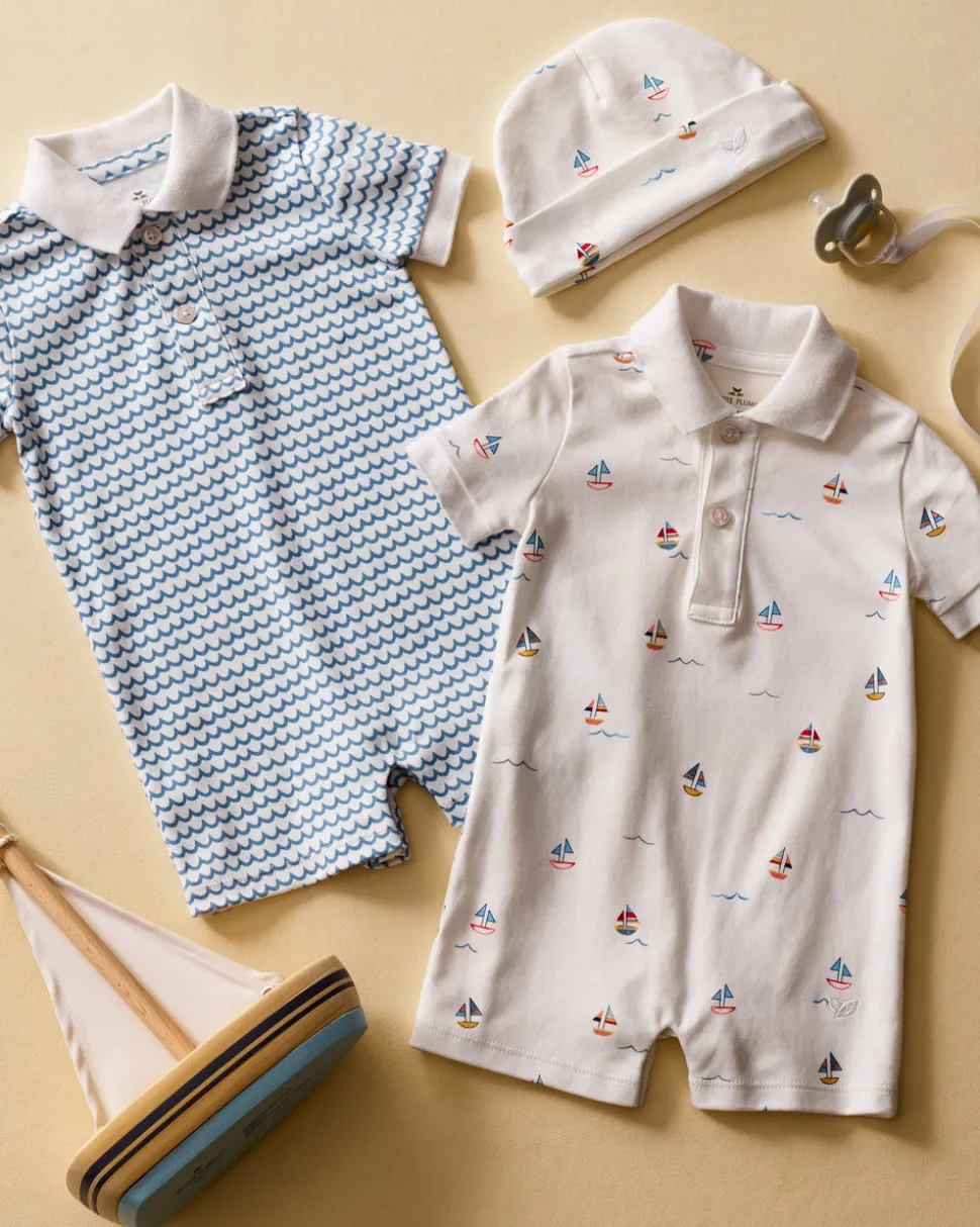 Baby's Pima Louis Play Romper in La Mer