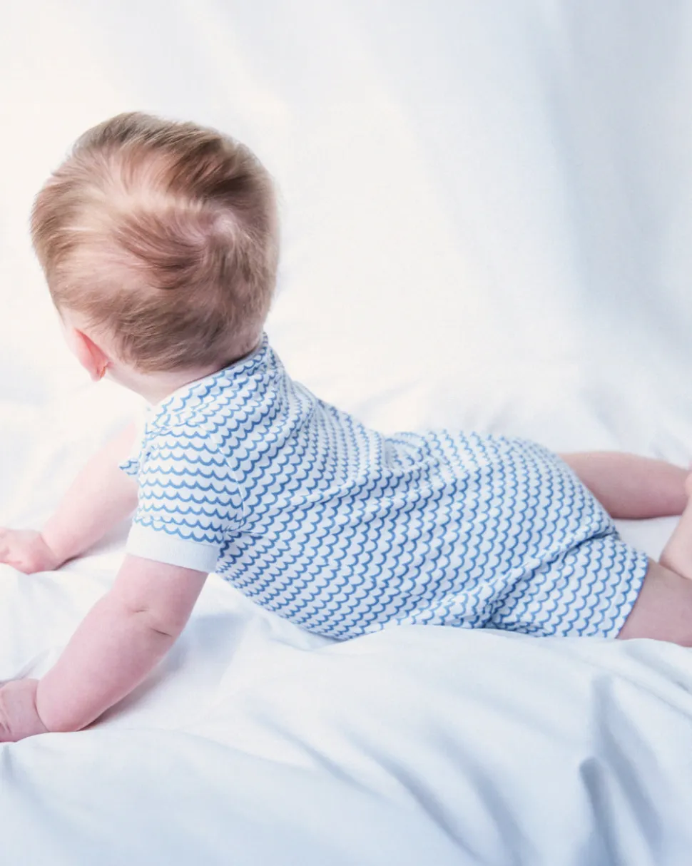 Baby's Pima Louis Play Romper in La Mer