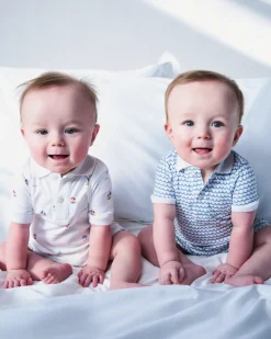 Baby's Pima Louis Play Romper in La Mer