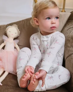 Baby’s Pima Peekaboo Romper in Sugar Plum Fairy