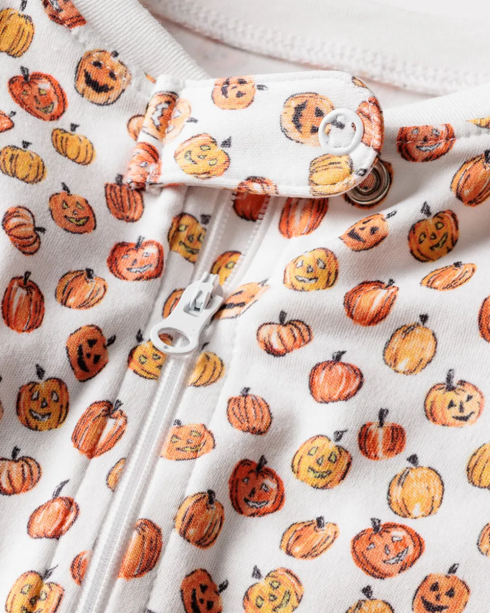 Baby's Pima Romper in Pumpkin Patch