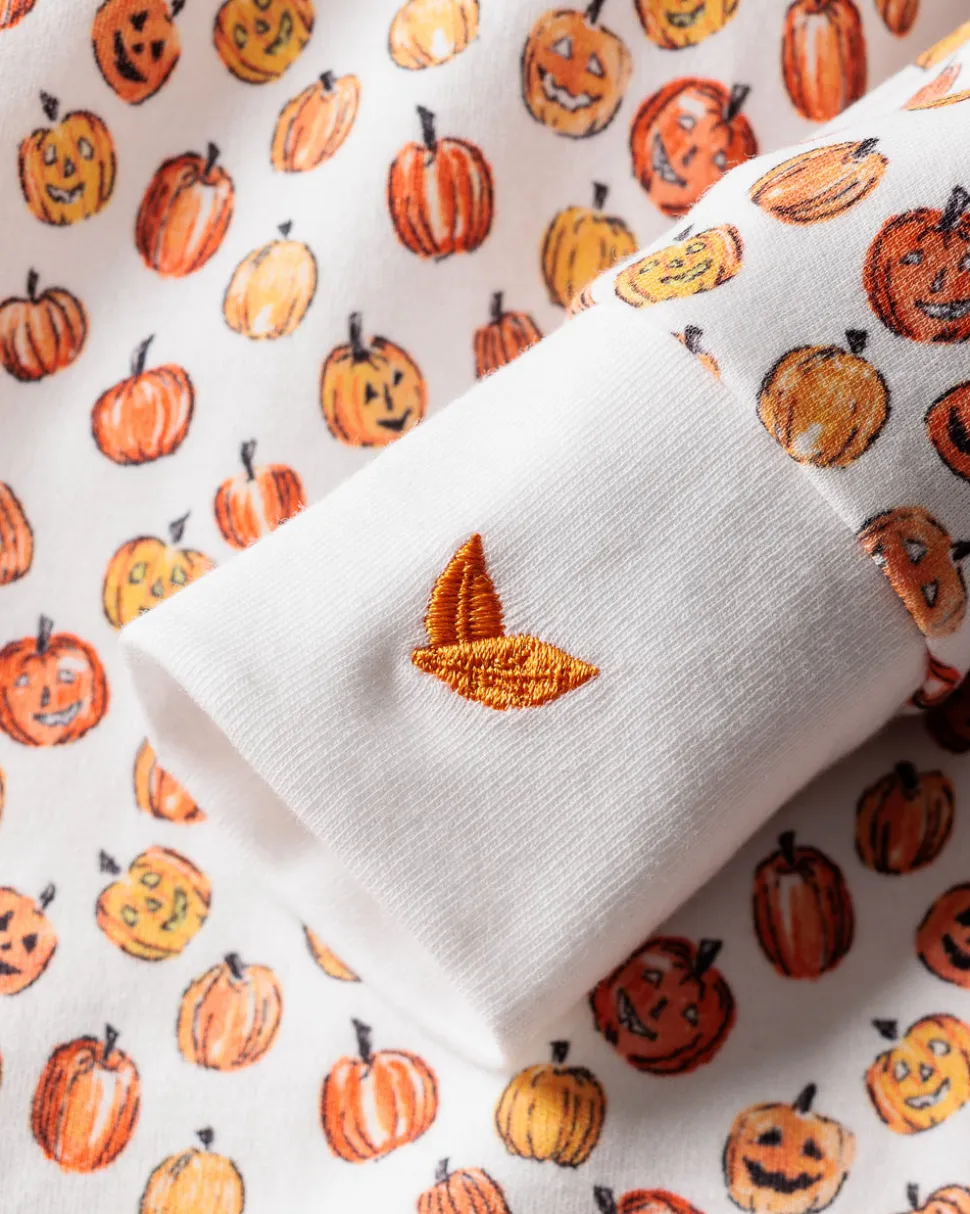 Baby's Pima Romper in Pumpkin Patch