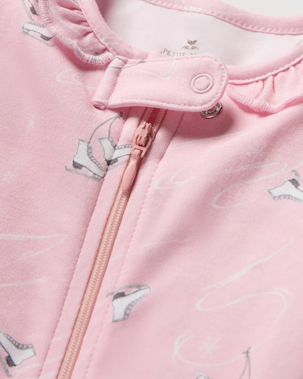 Baby’s Pima Romper in Winter Skates