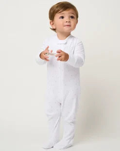 Baby’s Pima Snug Fit Romper in Gray Stars