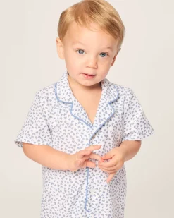 Baby’s Twill Romper in Bluehearts