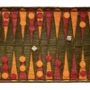 Backgammon Set in Olive Green