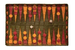 Backgammon Set in Olive Green