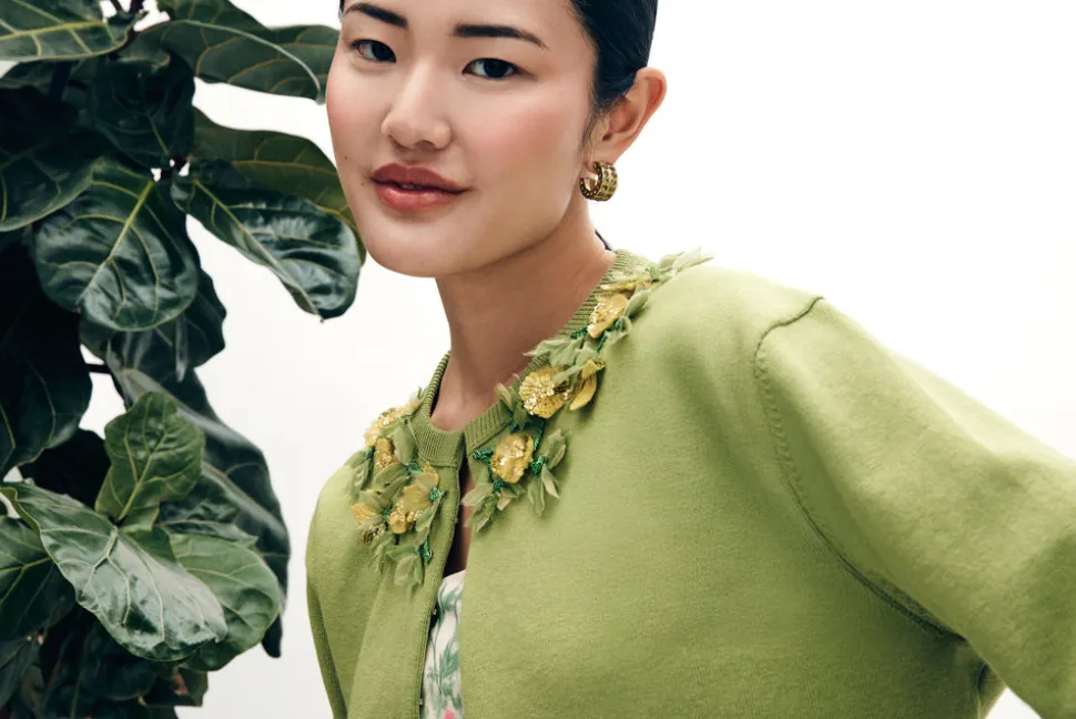Bailey Knit Jacket With Jardin Embellishment