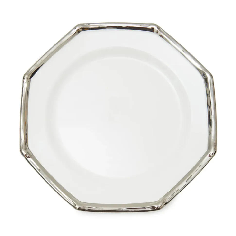 Bamboo Dinner Plates in Platinum, Set of 6
